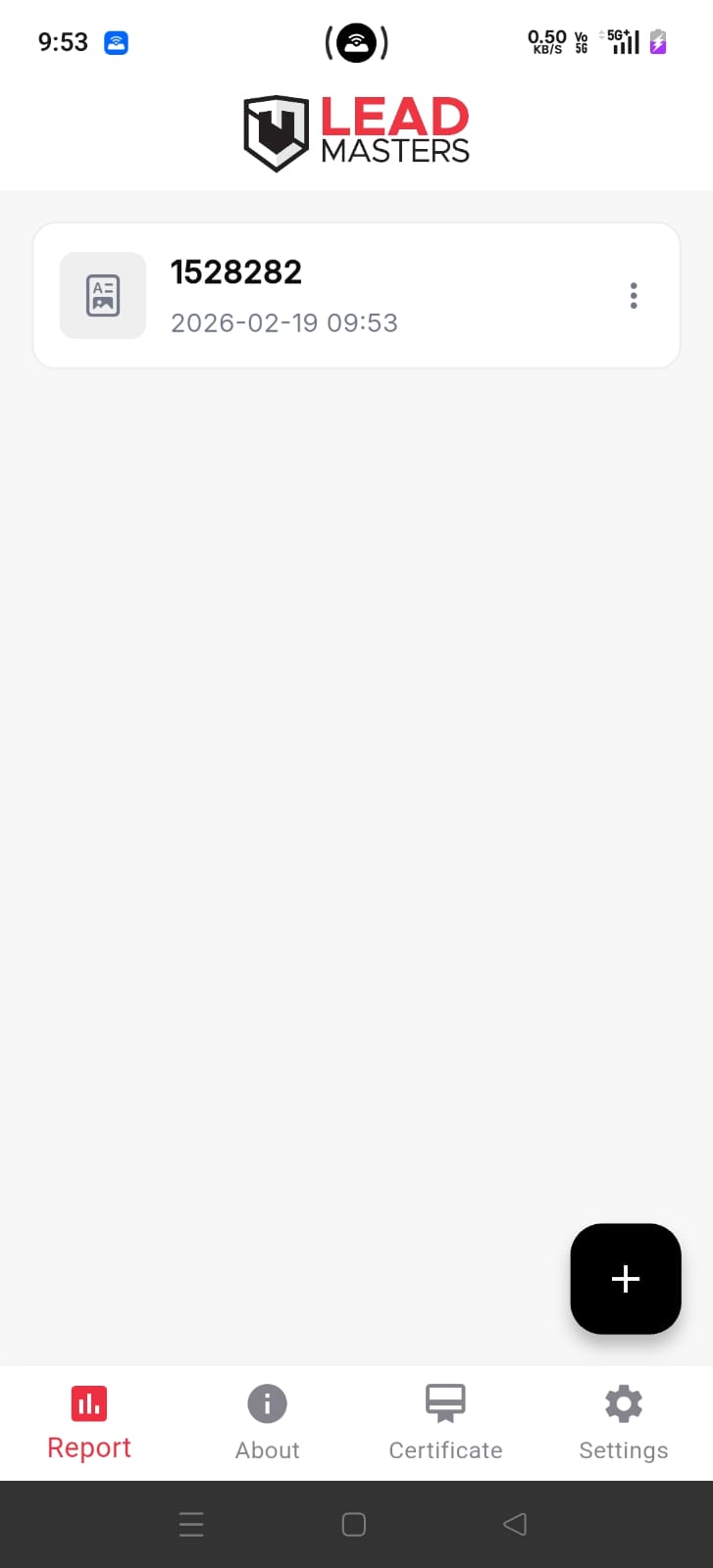 LeadMasters report list screen